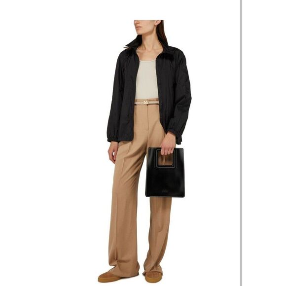 MAXMARA Weekend coat over womans Size Medium Hooded Black - Picture 2 of 11